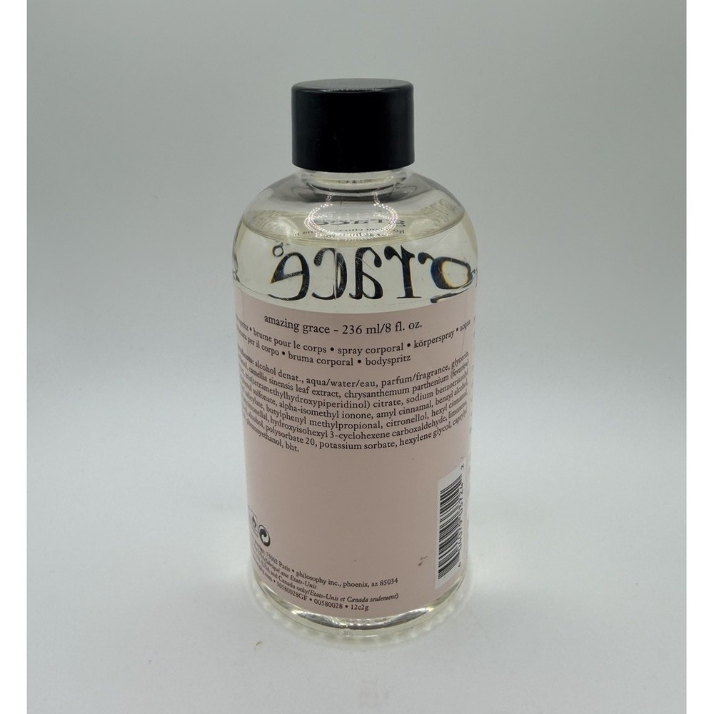 Philosophy, AMAZING GRACE, Perfumed Body Spritz, 8 fl oz, NEW, Unsealed, Rare - Picture 2 of 4